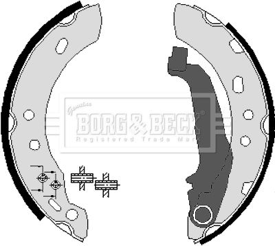 BORG & BECK Комплект тормозных колодок BBS6210